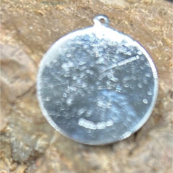 Merry Christmas Xmas Tree Disc Charm Sterling Silver Enamel - Picture 4 of 4